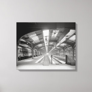 Chicago Train Station, 1920. Vintage Photo Canvas Print