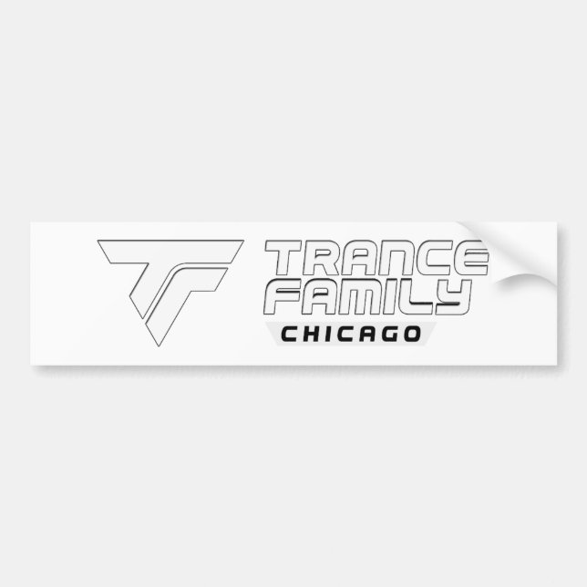 Chicago Trance Family Bumper sticker white logo (Front)