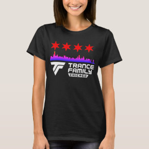 Chicago Trance Family City Skyline & Stars T-Shirt