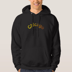 Chicago USA Black Hoodie Urban Streetwear