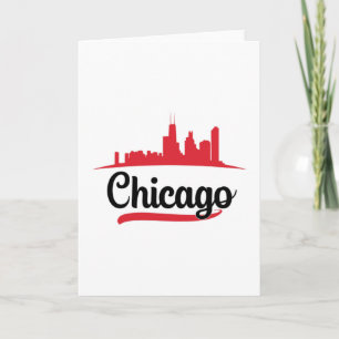 Chicago USA City Cityscape Skyline Funny Gift Card