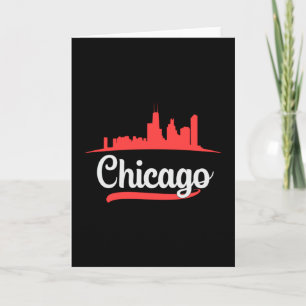 Chicago USA City Cityscape Skyline Funny Gift Idea Card