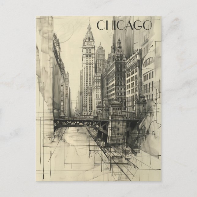 Chicago USA Travel Postcard (Front)