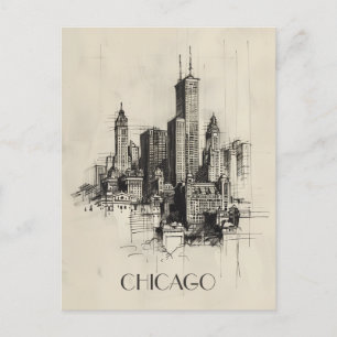 Chicago USA Travel Postcard