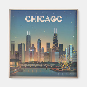 Chicago USA vintage Magnet