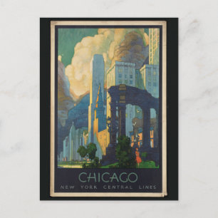 Chicago Vintage Reise Postcard