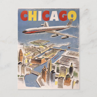 Chicago Vintage Travel  Postcard