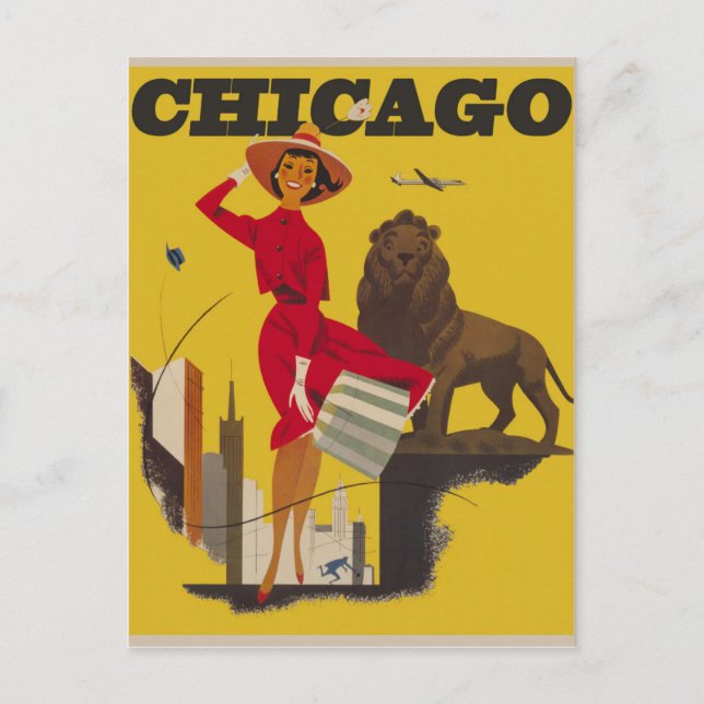 Chicago Vintage Travel Postcard (Front)