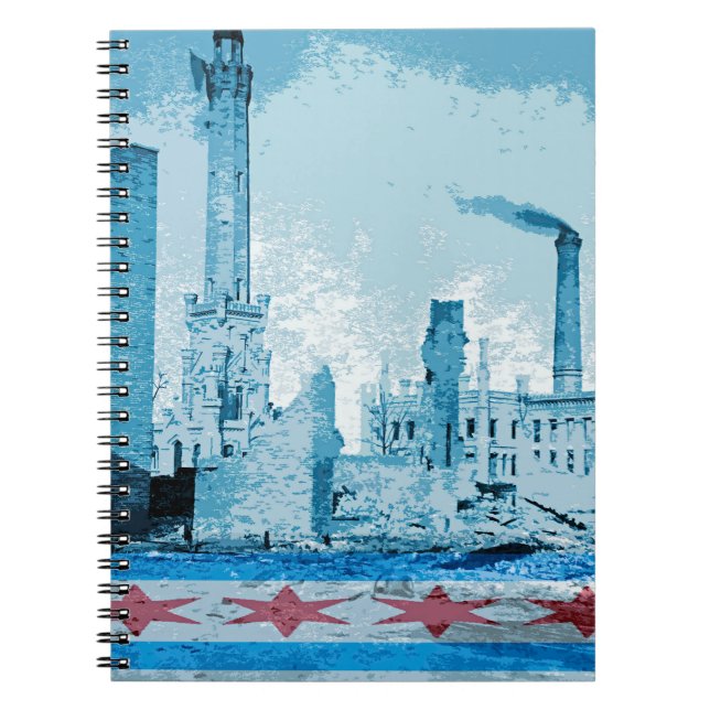 Chicago Water Tower  Great Chicago Fire 1871       Notebook (Front)