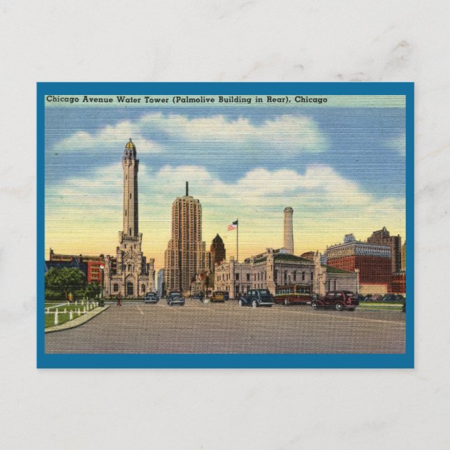 Chicago Water Tower Vintage Postcard (Front)