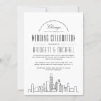 Chicago Wedding | Modern Deco Skyline 
