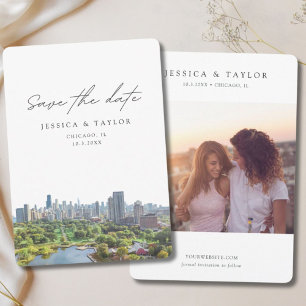 Chicago Wedding Save the Date Lincoln Park Invitation