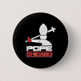 Chicago White Cassox Pope Leo T-shirt.png 6 Cm Round Badge