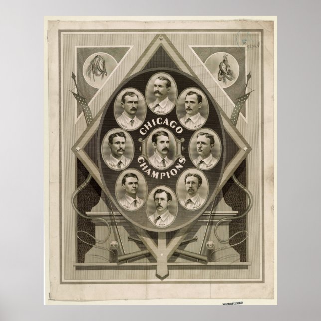 Chicago White Stockings Baseball Champions 1876-77 Poster (Front)