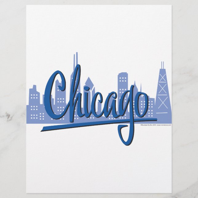 Chicago Windy City Skyline Flyer (Front)