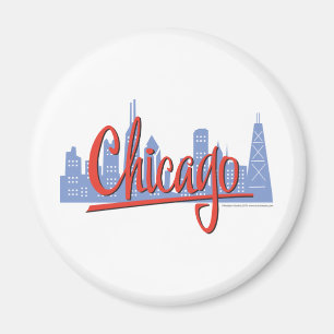 Chicago Windy City Skyline Magnet