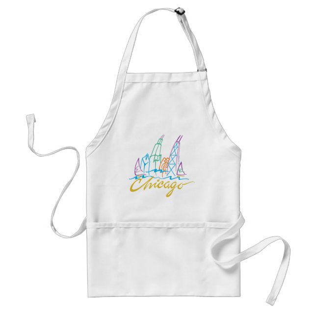Chicago Windy City Skyline Standard Apron (Front)
