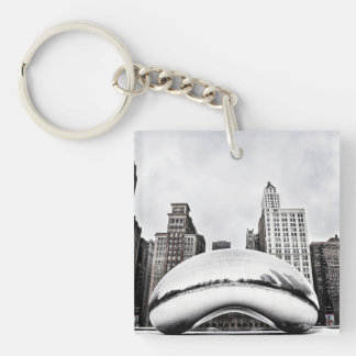 Chicago Winter Bean Key Ring