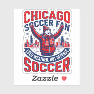 Chicago Winter Football Supporter Cheering In Snow