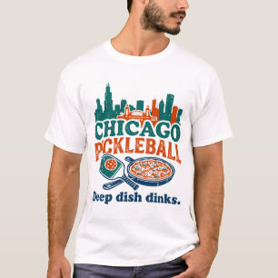 Chicago Winter Snow And Deep Dish Pizza T-Shirt