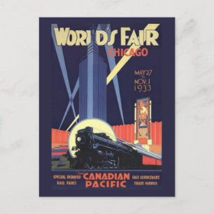 Chicago World's Fair 1933 Vintage Postcard