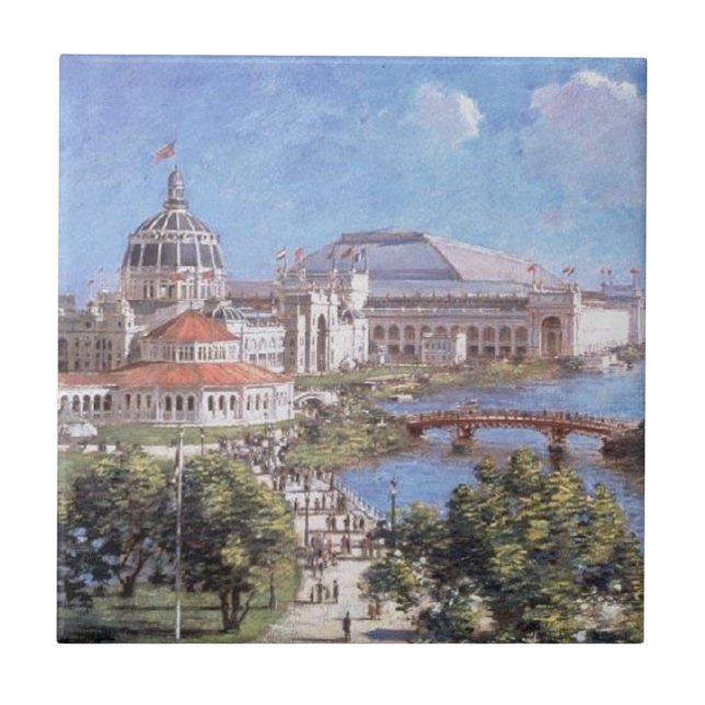 Chicago World's Fair (Columbian Exposition) Ceramic Tile (Front)