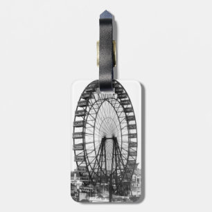 Chicago World's Fair Ferris Wheel Vintage Luggage Tag