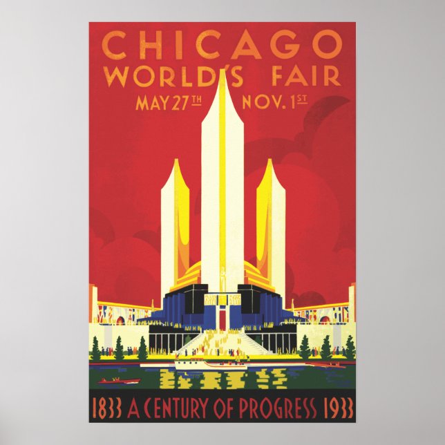 Chicago Worlds Fair Vintage Poster (Front)