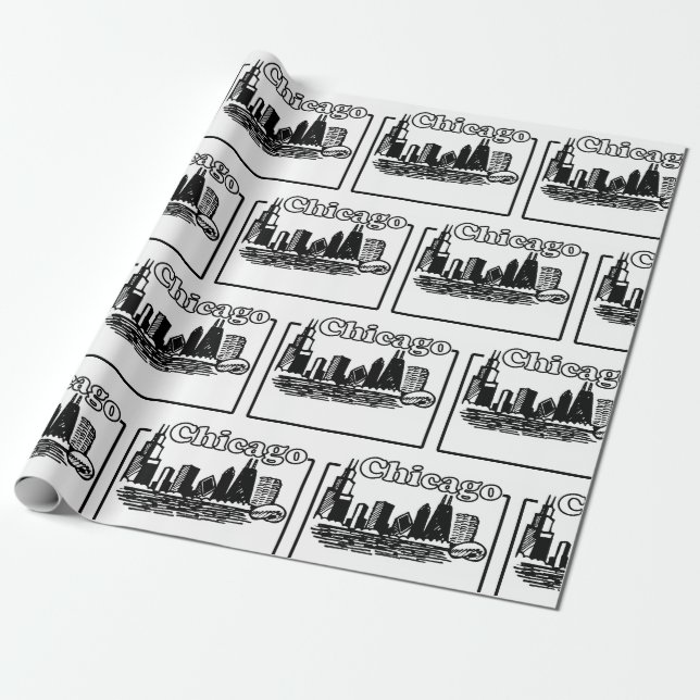 Chicago Wrapping Paper (Unrolled)