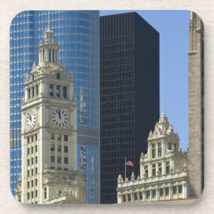 Chicago, Wrigley Building with Trump Hotel & Coaster