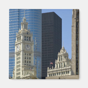 Chicago, Wrigley Building with Trump Hotel & Magnet