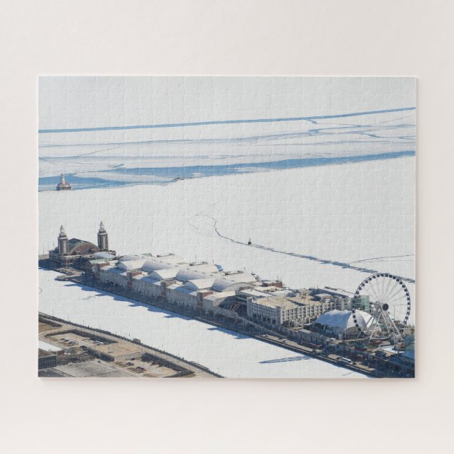 Chicago's Navy Pier In winter Jigsaw Puzzle (Horizontal)