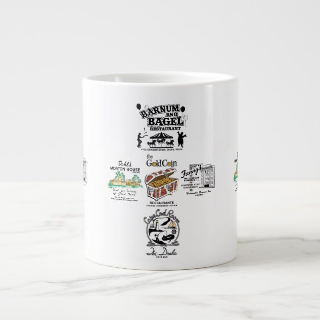 ChicagoTopic Design 5-Restaurants Large Coffee Mug (Front)