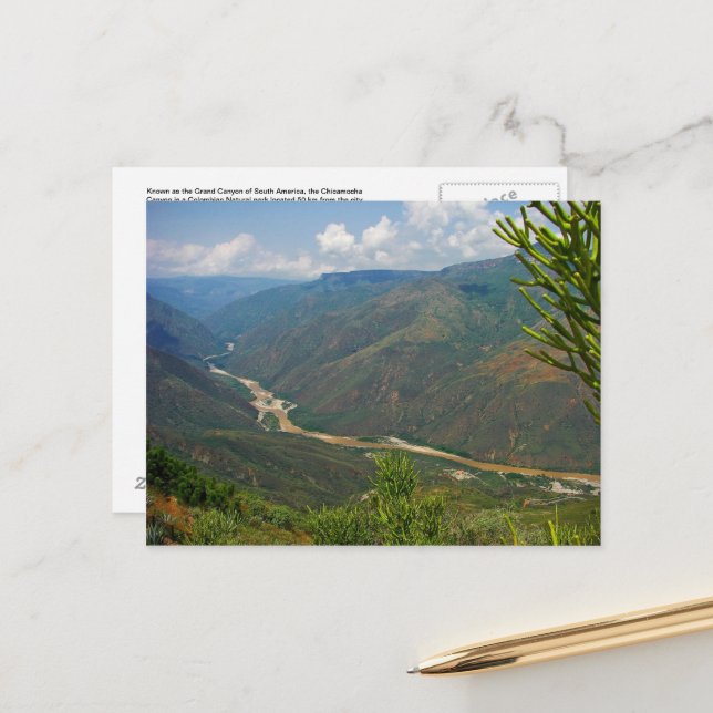 Chicamocha Canyon Postcard (Front/Back In Situ)