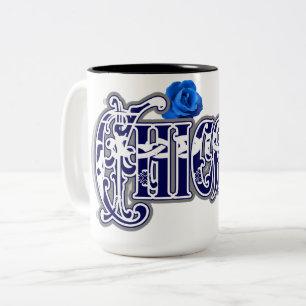 Chicana Bandanna print Two-Tone Coffee Mug