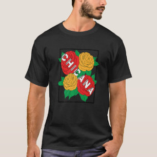 Chicana Heritage Flower Traditional Cultural   T-Shirt