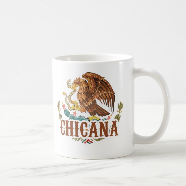 Chicana Mexico Coat of Arms Coffee Mug (Right)