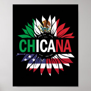 Chicana-shirt Men Women Kids Girls Boys Mexican Us Poster