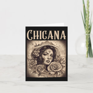 Chicana Style Tattoos Clothes Women Mexican Americ Card
