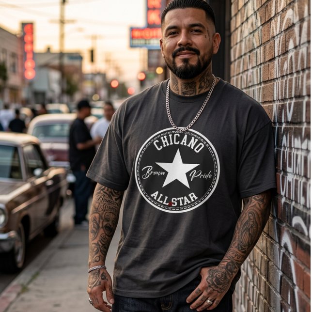 Chicano all star Brown Pride shirt tshirt (Chicano all star Brown Pride T-shirt)