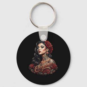 Chicano Chicana La Raza Barrio Tattoo Art Death _5 Key Ring