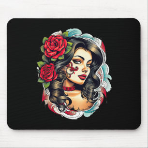 Chicano Chicana La Raza Barrio Tattoo Art Death Mouse Pad