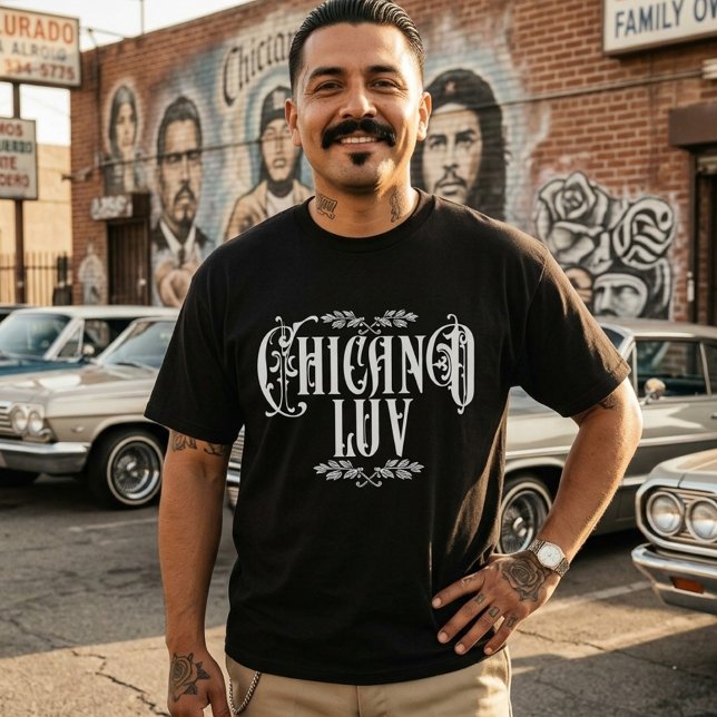 Chicano love black T-Shirt (Chicano love T-Shirt)