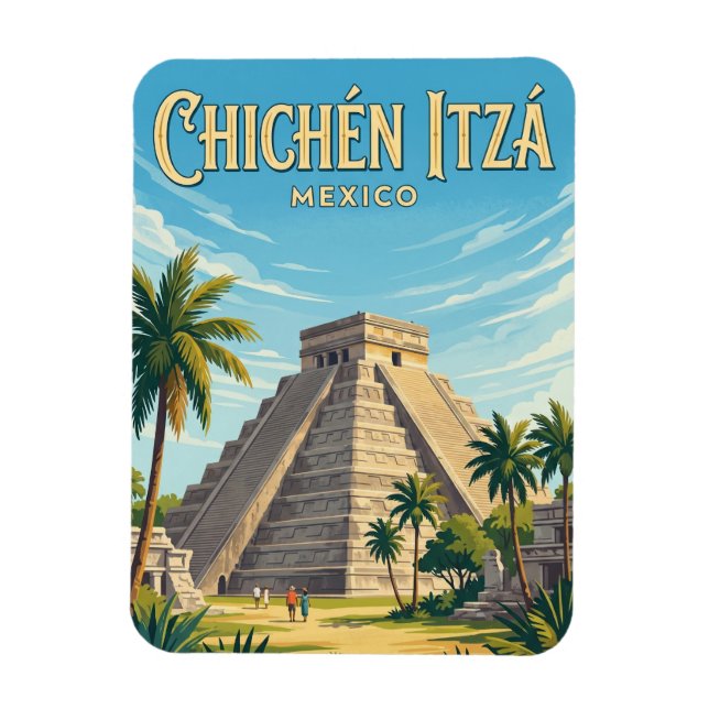 Chichén Itzá Archaeological Site Mexico Magnet (Vertical)