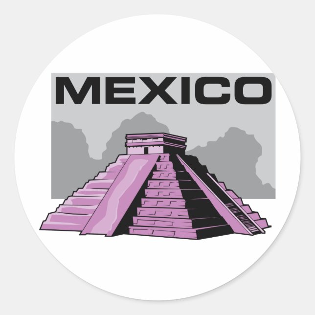 Chichen Itza Classic Round Sticker (Front)