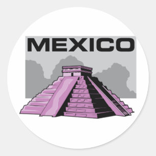 Chichen Itza Classic Round Sticker