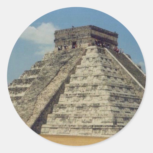 Chichen Itza Classic Round Sticker (Front)