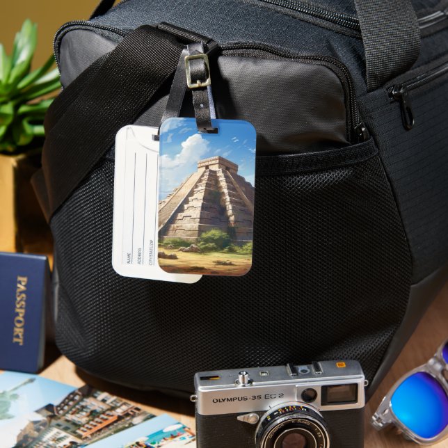 Chichen Itza Luggage Tag (Front & Back)