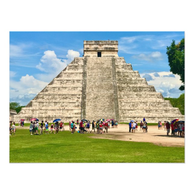 Chichén Itzá Mayan Pyramid in Mexico Photo Print (Front)