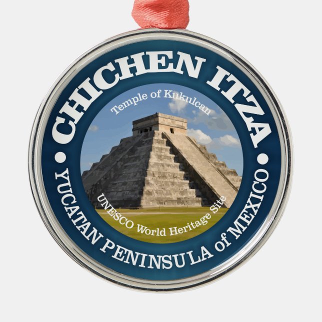 Chichen Itza Metal Ornament (Front)